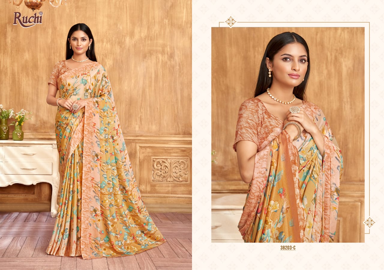 Vivanta Silk 39 By Ruchi Silk Crepe Printed Wholesale Sarees In India
